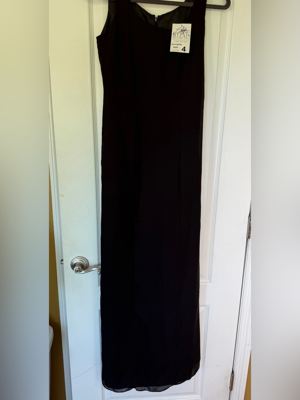 NWT Stage Accents Vintage Georgette Concert Maxi Dress SKU 8650 Made in USA Sz 4